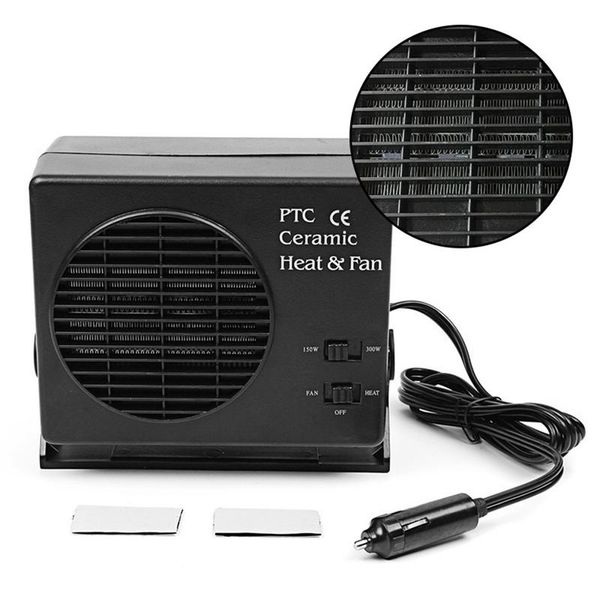 

2 in 1 universal dc12v electric car suv vehicles portable ceramic heating cooling dryer warmer fan demister 150/300w defroster