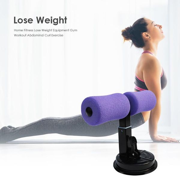 

sit-up bar with suction cup padded cushion floor fitness bar abs trainer workout equipment for home work