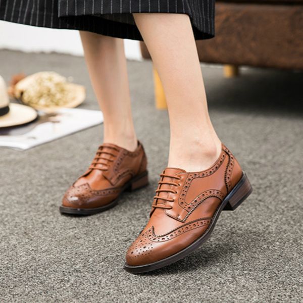 

2018 autumn women oxford shoes vintage round toe women flats ankle boots bullock england style ladies shoes chaussure 1870w, Black