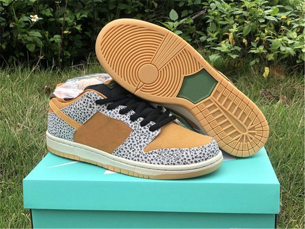 

authentic sb dunk low safari neutral grey kumquat desert ochre running shoes men atmos skateboarding shoes sneakers with original box 5-12