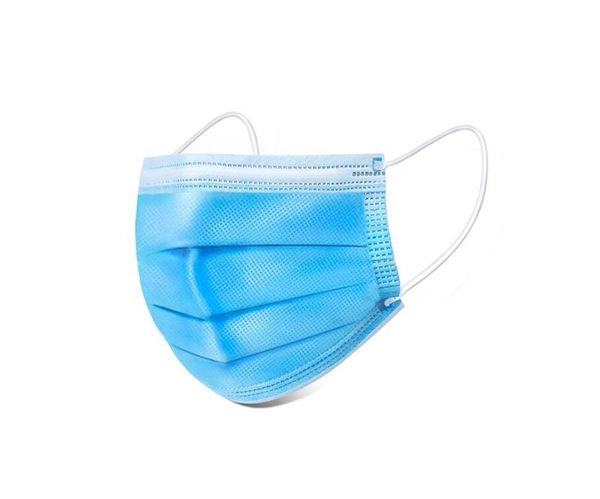

dhl ship 50 1pcs bag party mask in stock blue non woven face3 layers earloop dust face masks k for gift 40r9