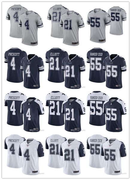 

Men women youth dalla cowboy 21 ezekiel elliott 4 dak pre cott 55 leighton vander e ch football jer ey cu tom navy ru h white, Black;red