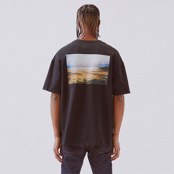 

supreme 18ss fear of fog god essentials boxy фото футболка мужчины женщины лето улица с логотипом печати с короткими рукавами повседневная ф, White;black