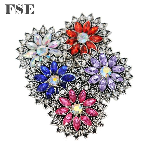 

rhinestone flower multi color mixed lot 18mm ginger snap button rhinestone styles ginger snap charms for 18-20mm snap jewelry 043, Golden;silver