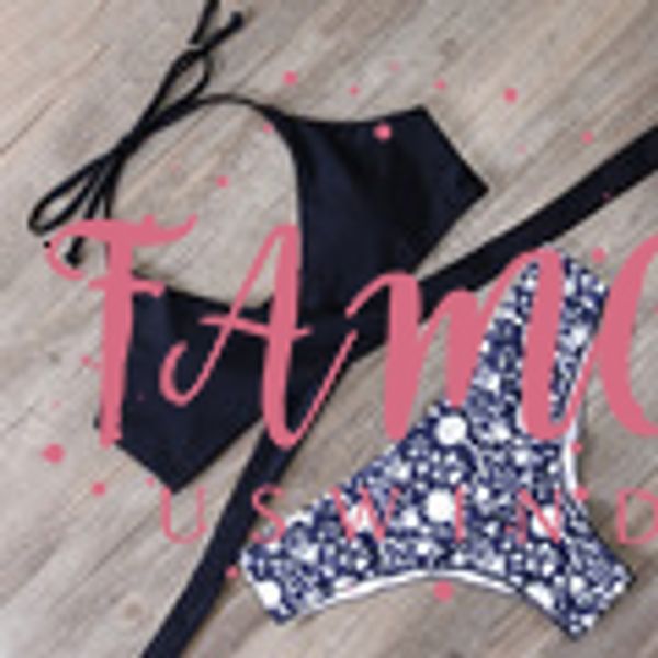 

high waist bandeau bikini set swimwear female print swimsuit plus size bikini women bathing suit brazilian biquini 2019, White;black