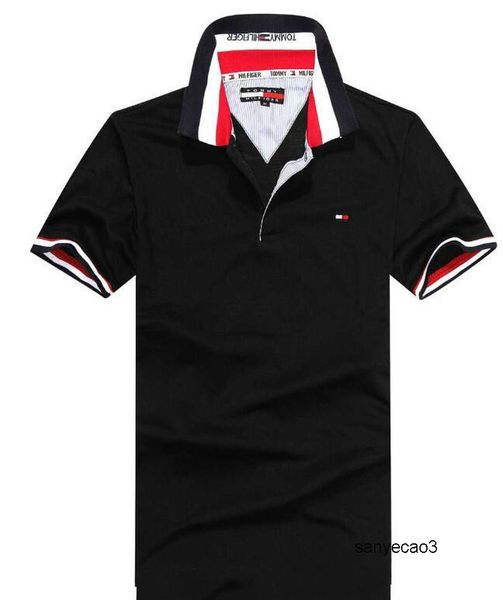 

tommy hilfiger мужские дизайнер англия стиль джентльмен мода свободного покроя печатные футболки хлопка с коротким рукавом хомбре стенд coll, White;black