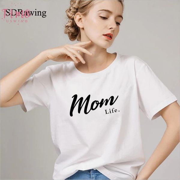 

harajuku mom life shirt mothers day gift womens t shirt mom life tee graphic tees summer casual female, White