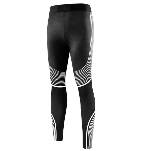 

mens workout fitness compression leggings pants bottom comprehensive training bodybuilding skin tights trousers, Black;blue