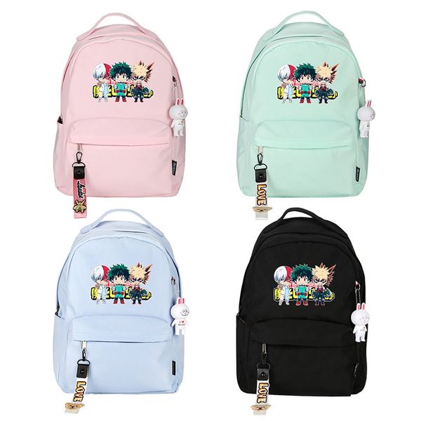 

my hero academia backpack women girls kawaii school bag large capacity sports double shoulder bag travel anime lapbackpack