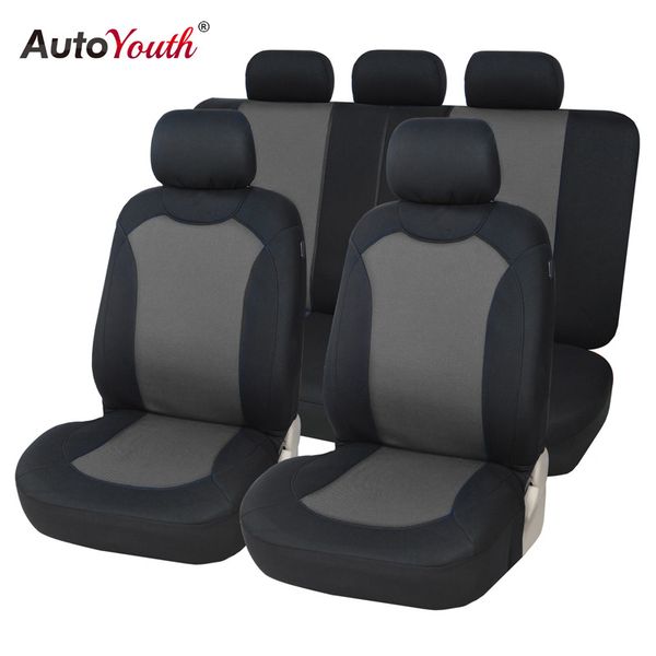 

autoyouth full set of car seat covers airbag compatible with polyester breathable for all kinds of normal style car seats