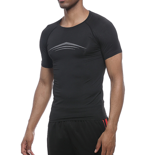 

taobo 2020 new men gym t-shirt blade t shirt men fitness short sleeve compression shirts gym t shirt fitness sport, Black;blue