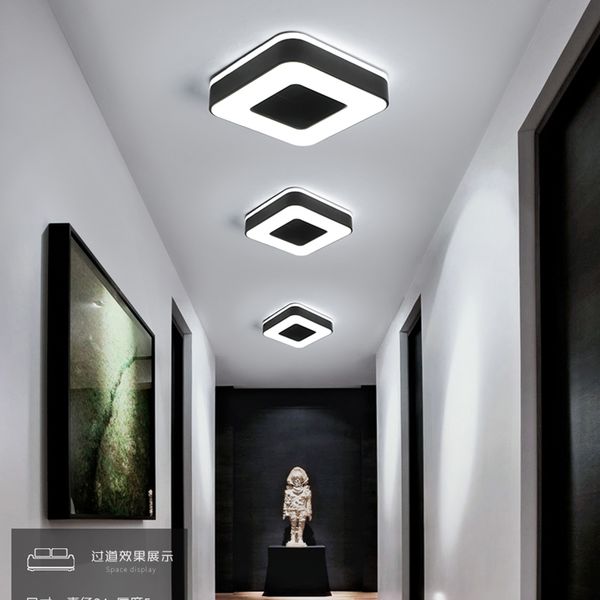 

диаметр 240 мм современная светодиодная люстра для коридора с проходом холли спальня черный или белый квадрат / круглая / треугольная светод