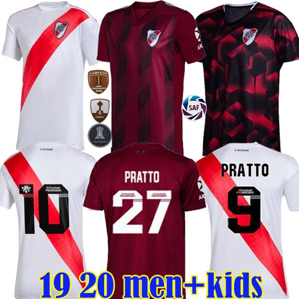 

MEN+KIDS 19 20 River Plate Soccer Jerseys home white MARTINEZ PONZIO SCOCCO CASCO 4 Conmebol PEREZ FERNANDEZ FOOTBALL SHIRTS kids unifrom