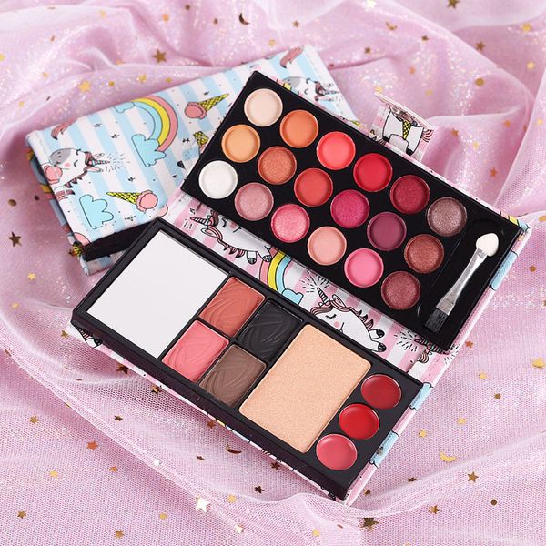 

ins горячий продавая красоты многофункциональность 18 colors eyeshadow compact жемчужный глянец матовый eyeshadow blush non- косметика makeu