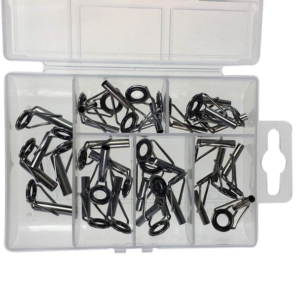 

30pcs fishing rod tips repair kit 3.0-4.5mm ceramic ring diy eye set saltwater freshwater rod rebuilding sea spinning casting ro rod reel co