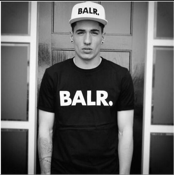

designer men's t shirts balr street tide brand short-sleeved round neck loose short-sleeved cotton men's personality men's t, White;black