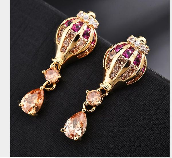 

women s925 silver stud earring fashion air balloon earrings with zircon simple and sweet earrings