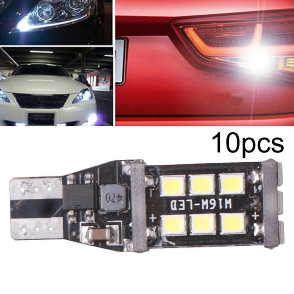 

10pcs t15 w16w 2835 15smd led canbus car reverse backup turn signal light bulb 2019