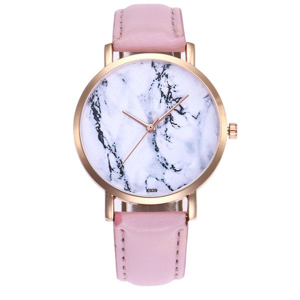 

relogio feminino watch women marble texture pattern woman fashion leather band analog quartz round wristwatch watches kol saati t190619, Slivery;brown