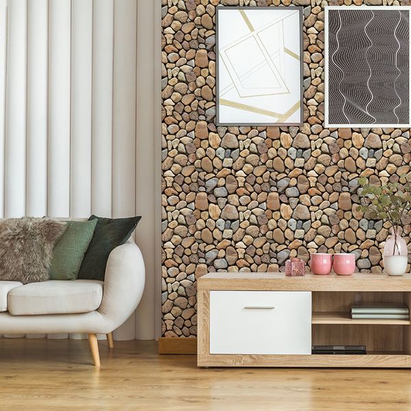 

pvc wall sticker replacement accessories rocks decoration brick pattern