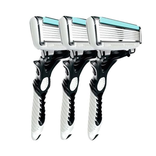

3pcs men safety traditional classic 6 layers shaving hair blade razor manual stainless steel shaving hair blade