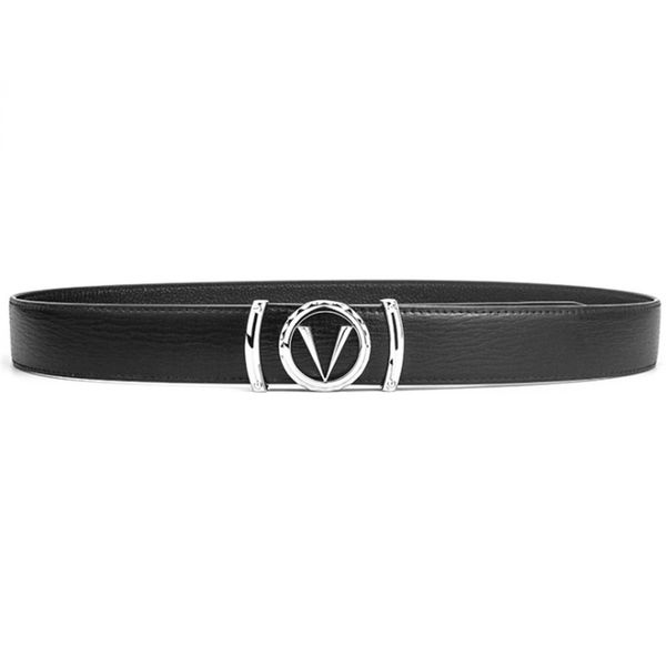 

designer belt for mens stylish belt casual man business letters v smooth buckle belts width 3.4cm 4 colors optional, Black;brown