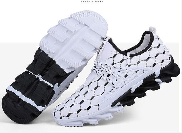 

soft bottom breathable footwear lace-up high elasticity male shoes spring autumn men's sneakers men comfortable casual shoes, Black