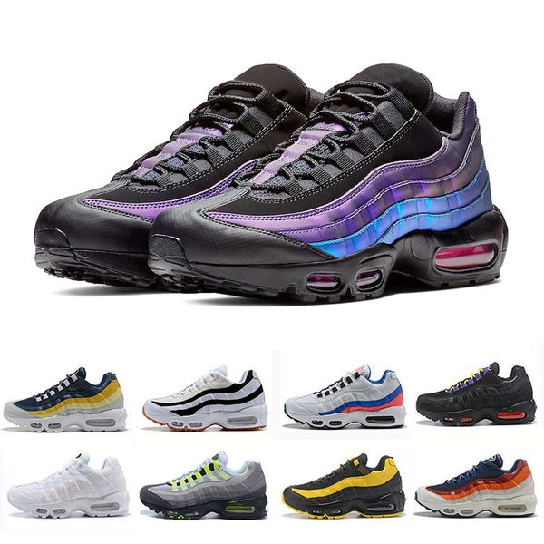 

2019 Men Designer Running Shoes What The OG Grape Neon TT Black Red 95s Mens Trainers Triple White Sports Sneakers Size 7-11