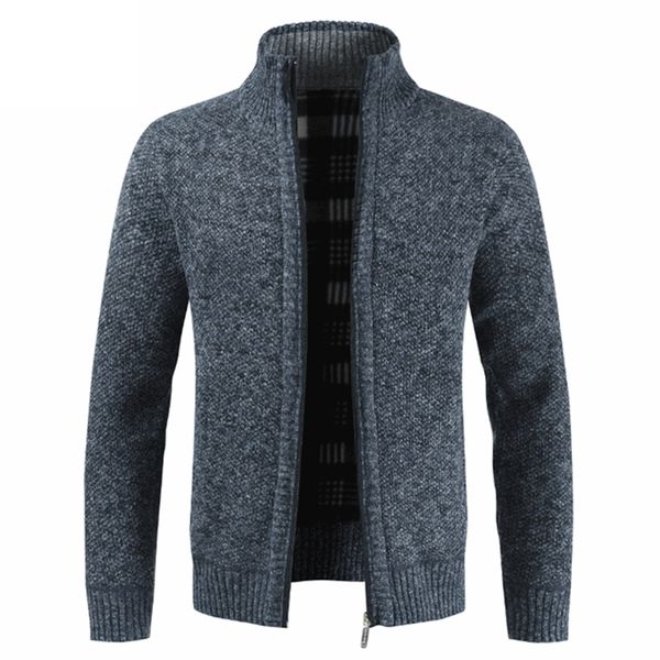 

men's male stand collar cardigan jacket coat outwear clothes clothing autumn winter -3xl plus size zipper knitwear sweaters, White;black