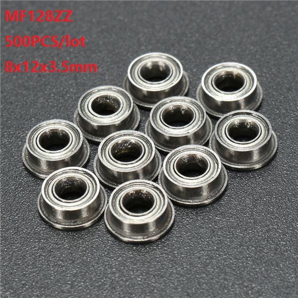 500 pz/lotto MF128 MF128ZZ F678ZZ F678-ZZ ZZ Flangiato Mini Cuscinetti Cuscinetto a Sfere a Gola Profonda 8*12*3.5mm 8x12x3.5mm