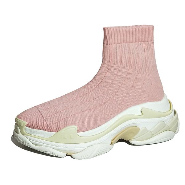 

fashion socks ankle boots sports shoes candy color pink blue yellow black stretch fabric women's casual shoes non-slip women's f