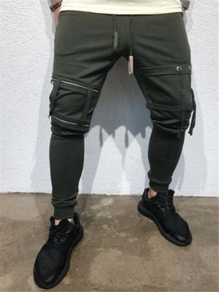 

jeans men fitness slim pocket sling patchwork slacks bound foot mens designer pants summer mens designer, Blue