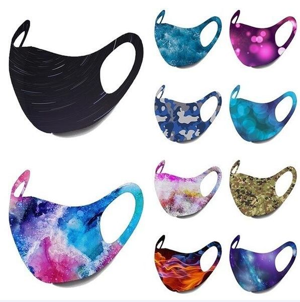 

starry sky face mask anti dust cover pm2.5 respirator dustproof washable reusable ice silk cotton masks ep012 100pcs