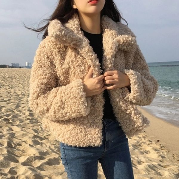 

new style high-end fashion women faux fur coat 17c21, Black