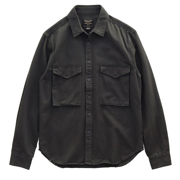 

мужские желтые платья повседневные рубашки хлопок с длинным рукавом зеленый черный мужчины платье рубашка двойной карман slim fit блузка нов, White;black