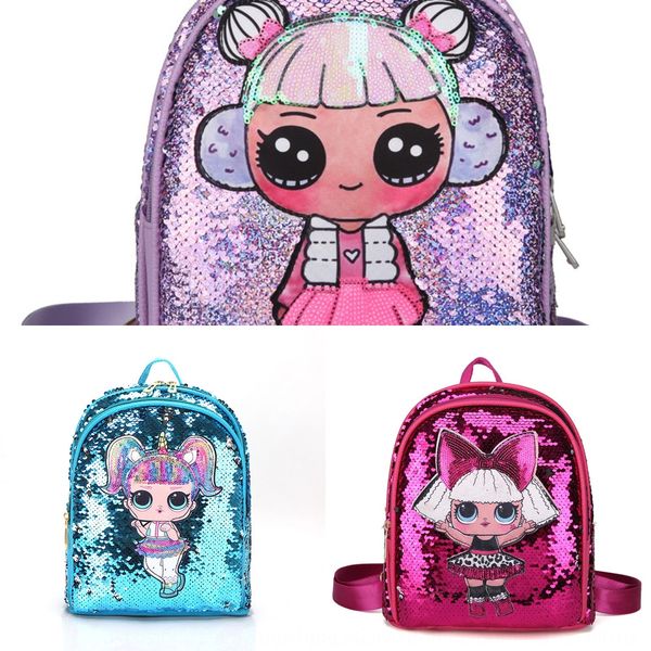 

m7d67 children's 2019 fashion laser double zipper hipster cute children's bag sequins backpack 2019 fashion laser sequins backpack