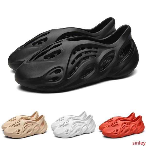 

пена бегун канье уэст забивает сандалии тройных черные белых мод тапочки женщин мужских дизайнеры теперь возили пляжные сандалии скольжения