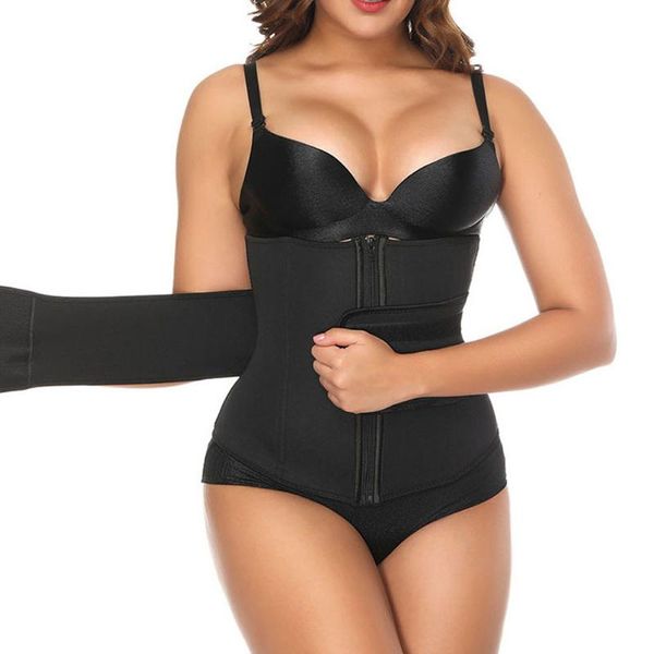 

waist support men waist trainer neoprene lumbar corrector body shaper trimmer belt weight loss cincher slim gym workout corset, Black;gray