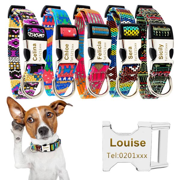 

engrave dog collar personalized pet cat collars name id tag chihuahua kitten collars necklace for pets dog accessories 35