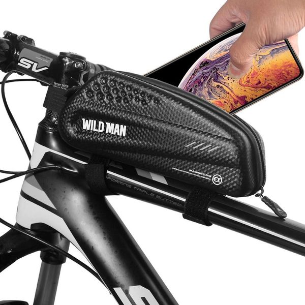 

waterproof bicycle front frame tube bag cycling large capacity mtb road storage bag bike tail repair tool new