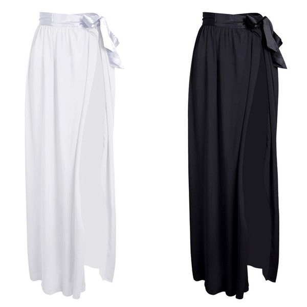 

women bikini cover up swimwear sheer 103cm long beach maxi wrap skirt sarong summer cover-ups black white, Blue;gray