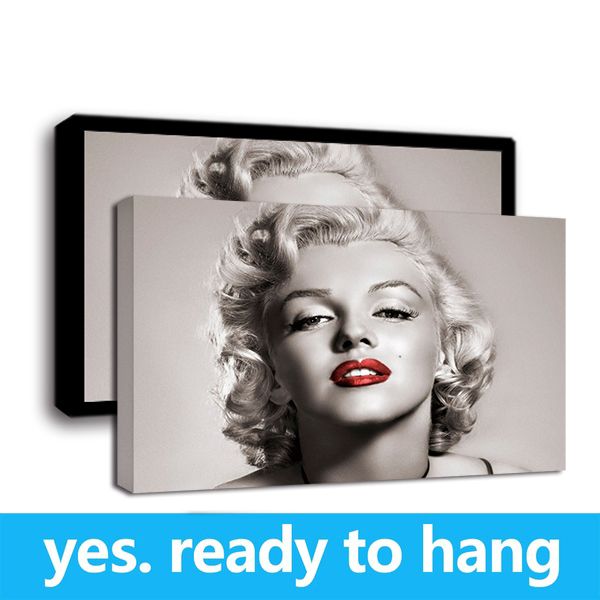 

framed wall art hd canvas print modern painting marilyn monroe art print on canvas home decor - ready to hang - framed