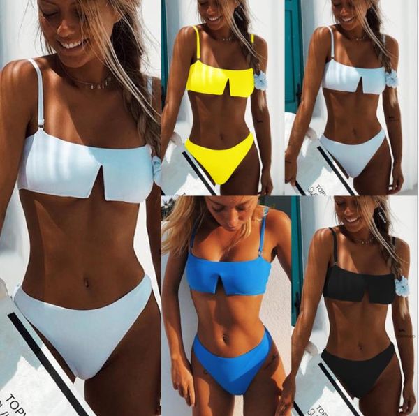 

bikini big v pure split swimwear four colours selling