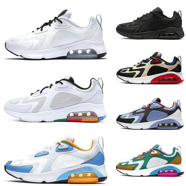 

2019 new cushions 200 running shoes bordeaux elastic shoes mystic green team gold white gold 200s mens trainers sneakers large size 40-46