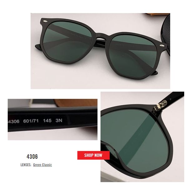 

New de inger fa hion women brand uv400 un gla e men hexagon ungla tran parent ocean len hexagonal 4306 flat gla e