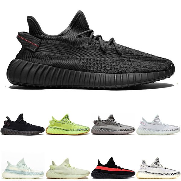 

v2 running shoes kanye west men women zebra butter beluga bred black white red pink designer trainer sport sneakers size 36-45