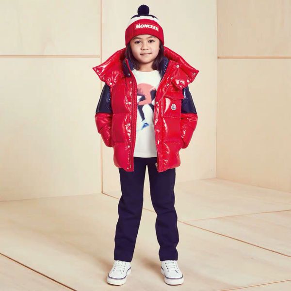 

Baby girl clothe boy girl winter jacket kid winter jacket hooded letter waterproof coat down jacket overcoat outwear, Blue;gray