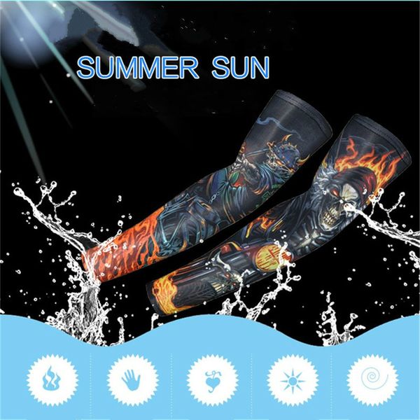 

arm sleeve running arm warmer summer men women riding outdoor armguards sun riding sports anti-uv sleeve ice sleeves, Black