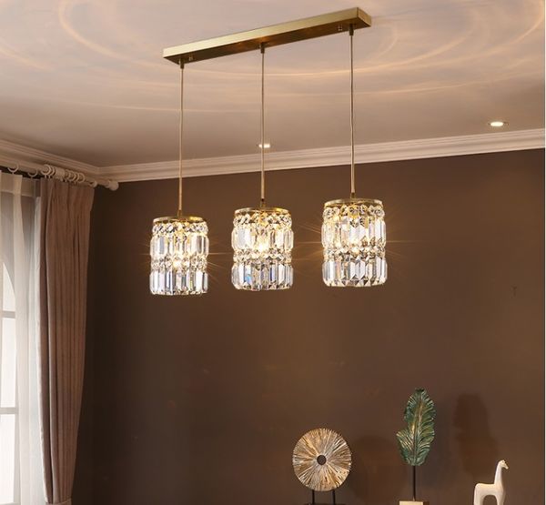 Modern Pendant Ceiling Lamps Crystal Led Living Room Kitchen Bar