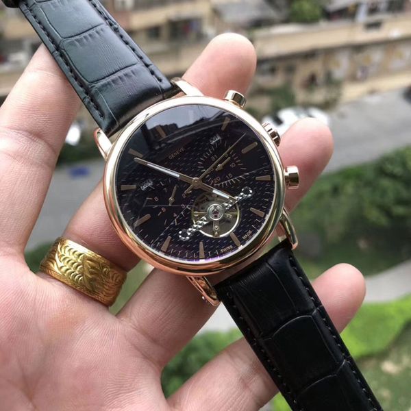 

Роскошные мужские часы повседневная 41 мм маховик циферблат механический автомат